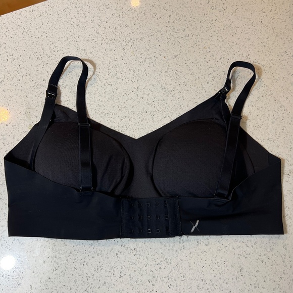 Knix Nursing Bra Removable Pads V Neck Size 7+ BlackThin Adjustable Straps - Picture 5 of 6